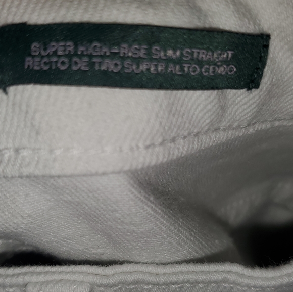 NWT Wild Fable White distressed super  High Rise Slim Straight freying at ankles - Picture 3 of 6